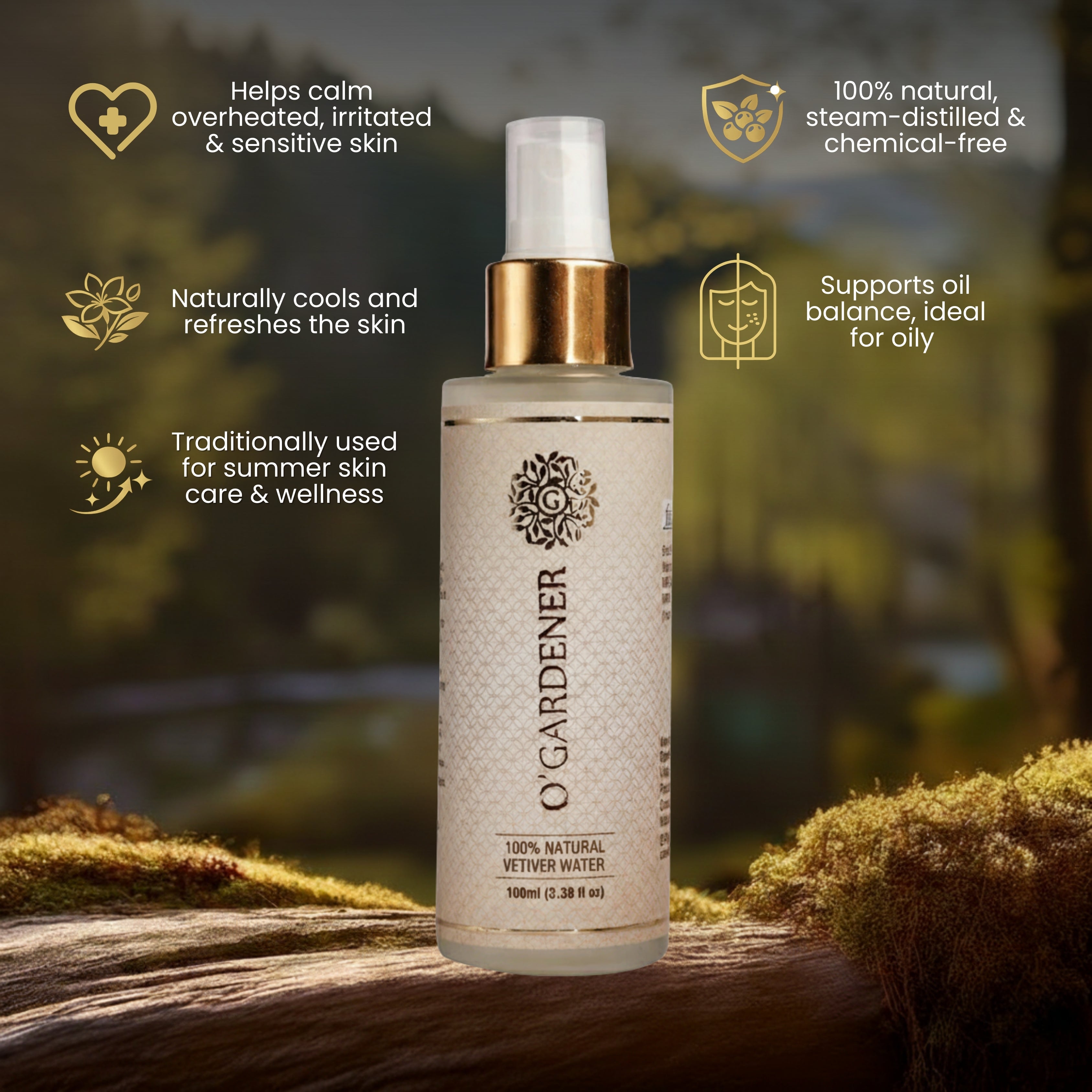 Edible Jasmine/Mogra Water (Glass Bottle Spray)