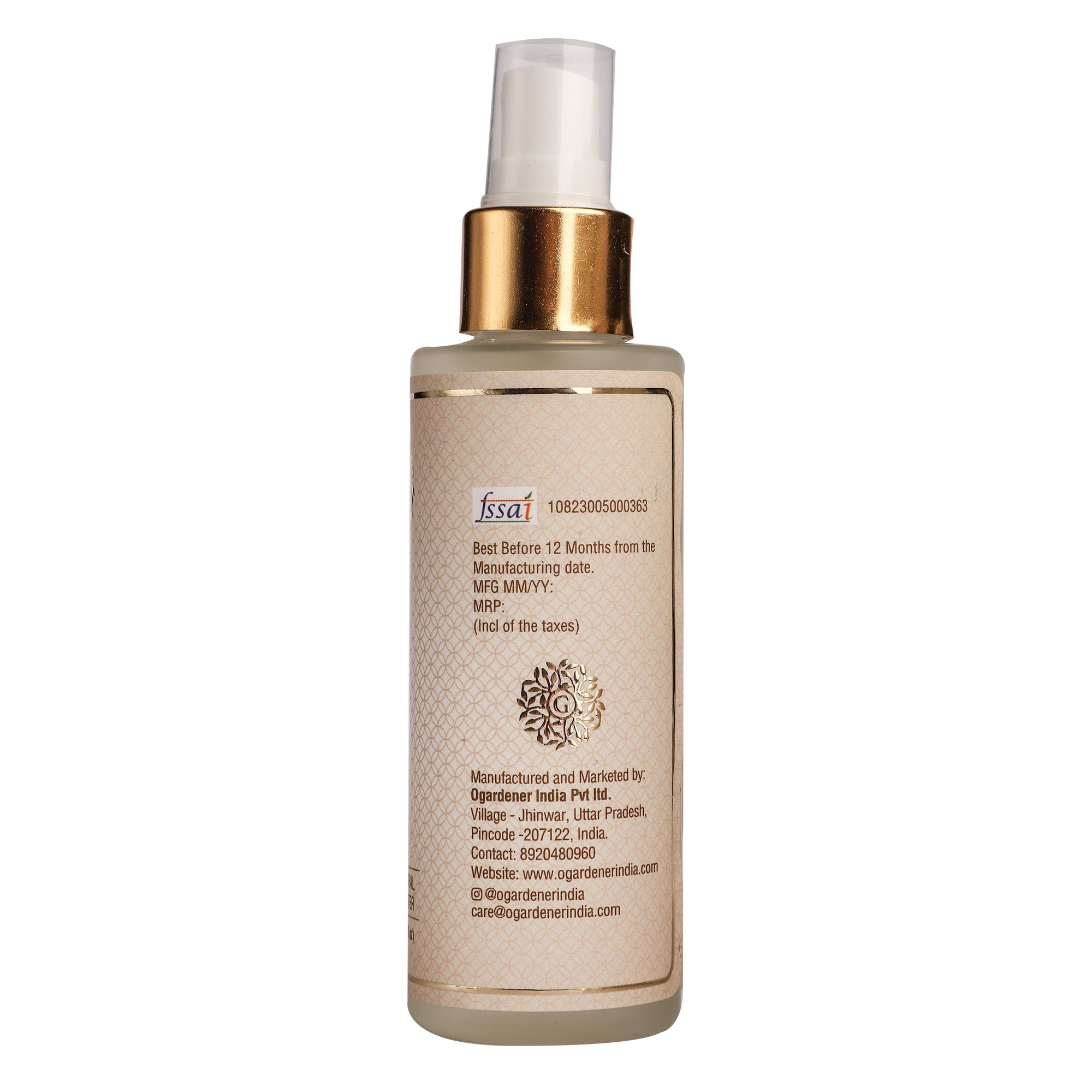 Jasmine/Mogra Water (Glass Bottle Spray)
